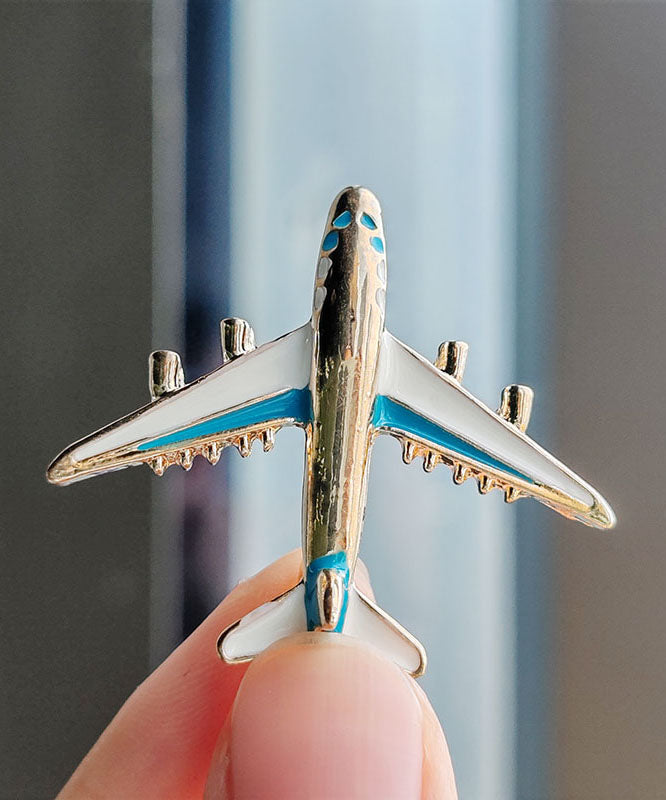 Regular Red Alloy Enamel Model Plane Brooches