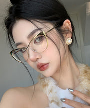 Retro Gold Cat Eye Glasses From Europe And America