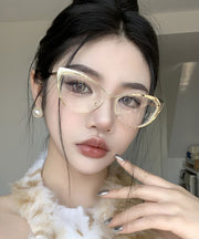 Retro Gold Cat Eye Glasses From Europe And America