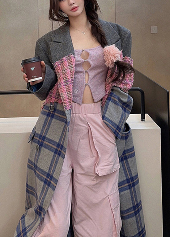 Spring New Original Design Lazy Style Long Woolen Coat