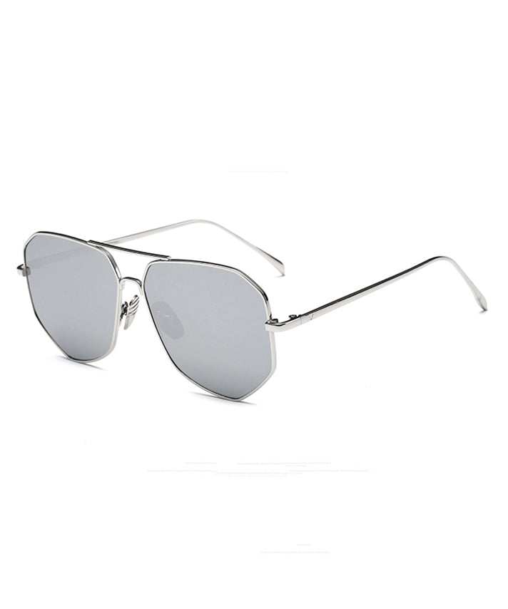 Style Blue Round Face Polarized Anti UV Sunglasses For Women