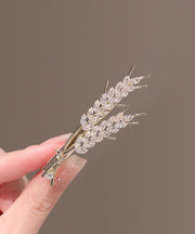 Style White Zircon Wheat Ears Duck Mouth Hairpin