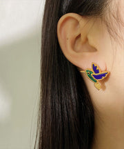 Stylish Animal Copper Original Design Stud Earrings