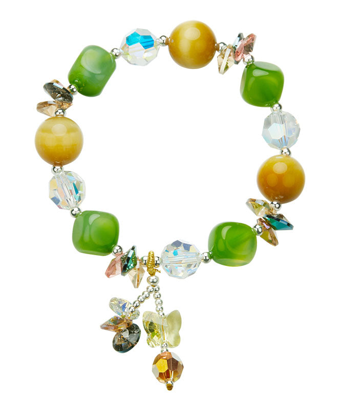 Stylish Avocado Green Crystal Agate Tiger&