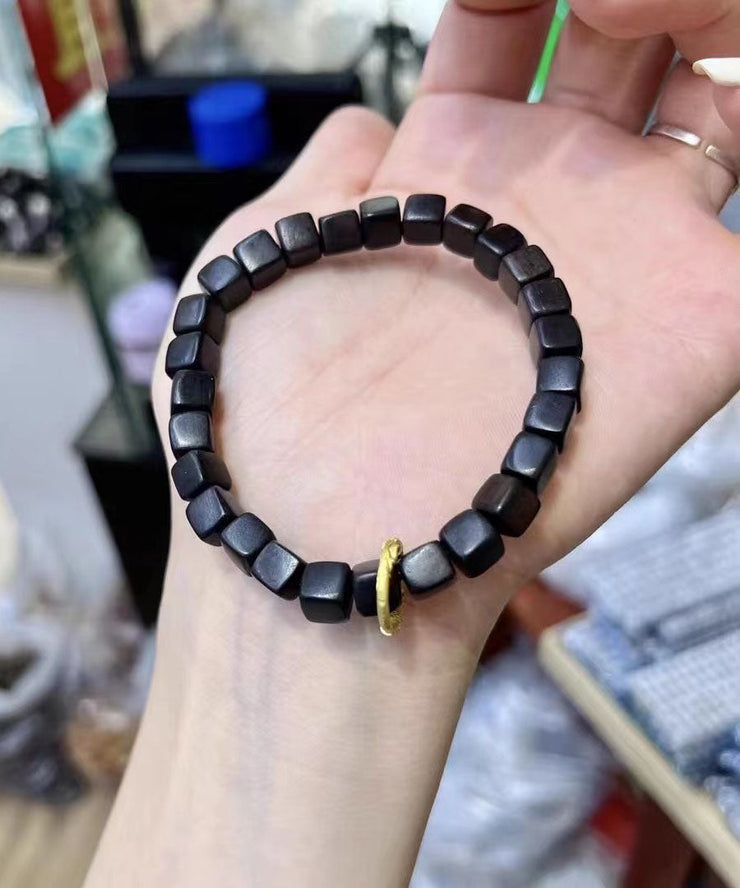 Stylish Black Ebony Block Bracelet