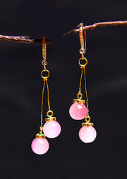 Stylish Pink Gradient Acrylic Drop Earrings