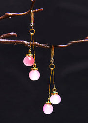 Stylish Pink Gradient Acrylic Drop Earrings