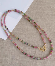 Stylish Rainbow Beading Graduated Bead Necklace