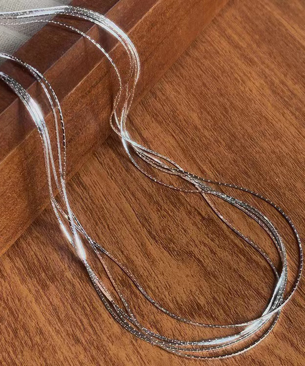 Stylish Silk Stainless Steel Layered Necklace