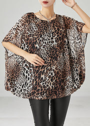 Unique Oversized Leopard Print Chiffon Tank Summer