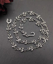 Unique Silk Sterling Silver Hollow Out Auspicious Clouds Necklace