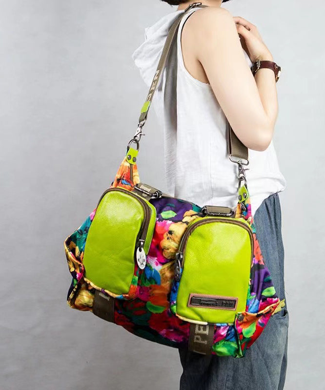 Versatile Casual Oversized Printed Patchwork Crossbody Bag