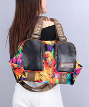 Versatile Casual Oversized Printed Patchwork Crossbody Bag