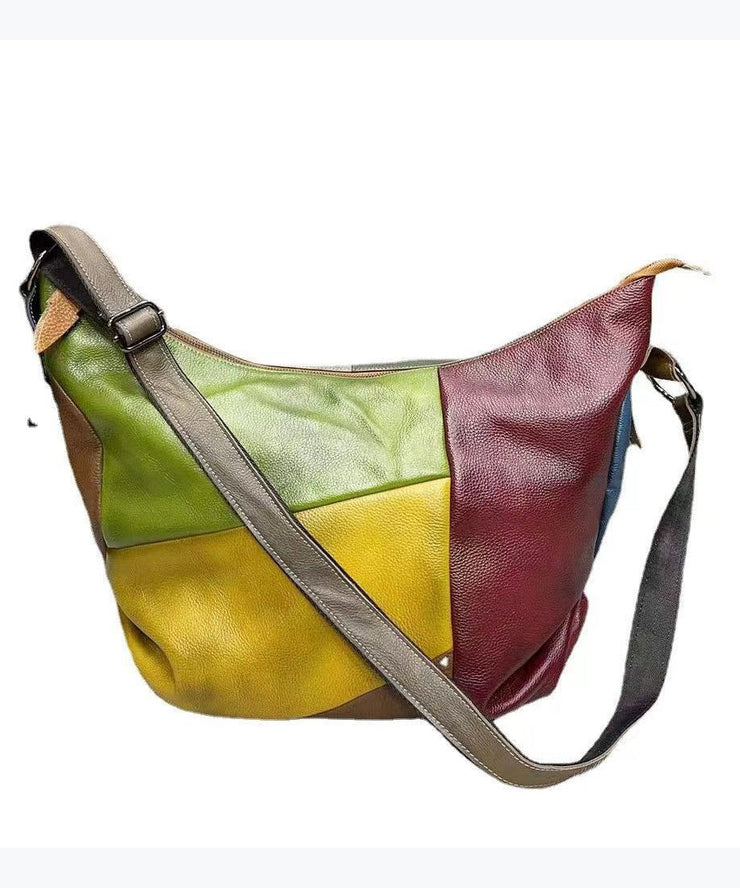 Versatile European And American Cowhide Large Capacity Crossbody Bag