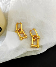 Vintage Gold Plated Hoop Earrings