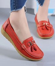 White Casual Splicing Comfortable Loafer Shoes