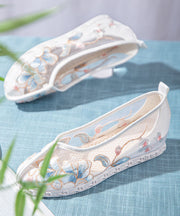 White Women Wedge Tulle Boutique Splicing Embroideried