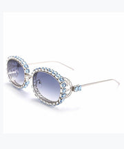 Women Green Best Punk Sunglasses Glasses Zircon