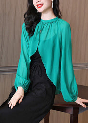 Women Green Oversized Chiffon UPF 50+ Cardigan Spring