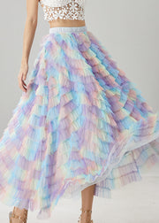 Women Rainbow Exra Large Hem Tulle Skirts Summer