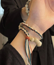 Women Rainbow Hand Knitting Bodhi Root Bracelet