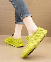 Yellow Low help Comfortable Flat Shoes For Women