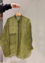 oho Yellow Patchwork Button Shirt Long Sleeve