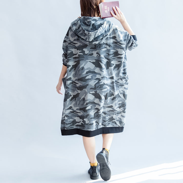 2024 fall prints ruffles black cotton shift dresses hooded oversize casual dress patchwork loving heart