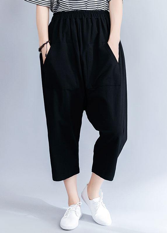 2019 summer new cotton blended loose pants wild casual wide leg pants - SooLinen