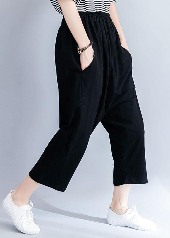 2019 summer new cotton blended loose pants wild casual wide leg pants - SooLinen