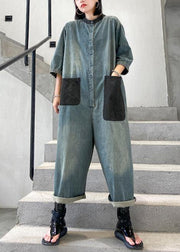 2021 new summer denim jumpsuit thin section fashion jumpsuit women - SooLinen