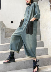 2021 new summer denim jumpsuit thin section fashion jumpsuit women - SooLinen