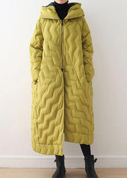 Free Shipping- yellow goose Down coat casual hooded women parka overcoat-Limited Stock - SooLinen