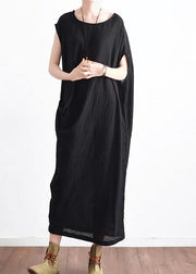 2021 Summer New Cotton Hemp Art Loose Asymmetric Dress - SooLinen