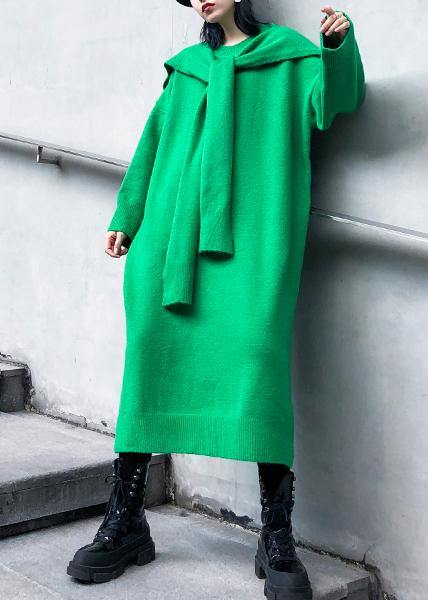 Aesthetic two pieces o neck Sweater outfits Quotes green Hipster sweater dresses - SooLinen