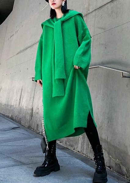 Aesthetic two pieces o neck Sweater outfits Quotes green Hipster sweater dresses - SooLinen