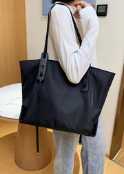 Art Black Solid Lässige Handtasche aus Nylon