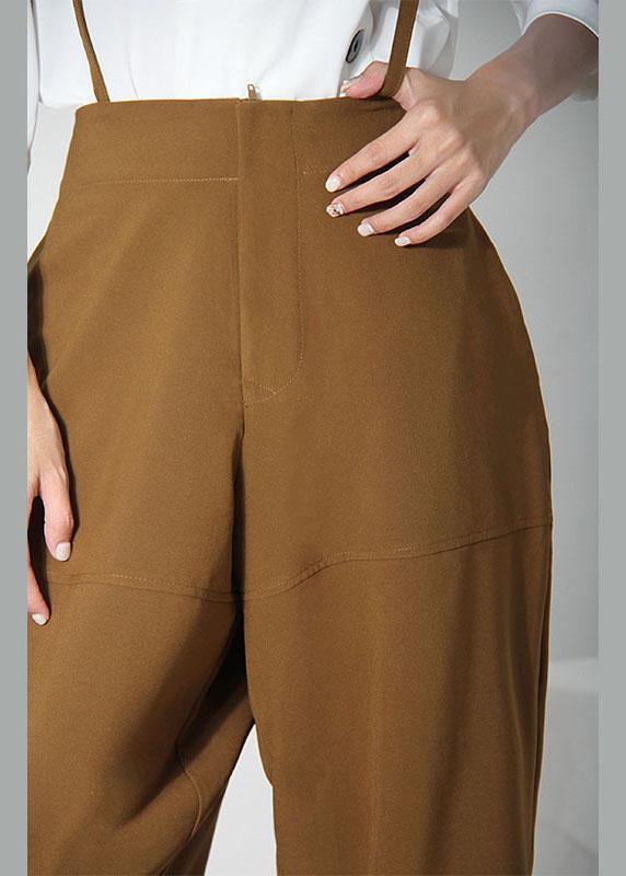 Art Brown High Waist carpenter pants  Pants - SooLinen