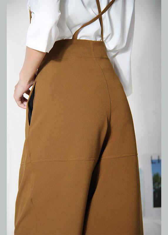 Art Brown High Waist carpenter pants  Pants - SooLinen