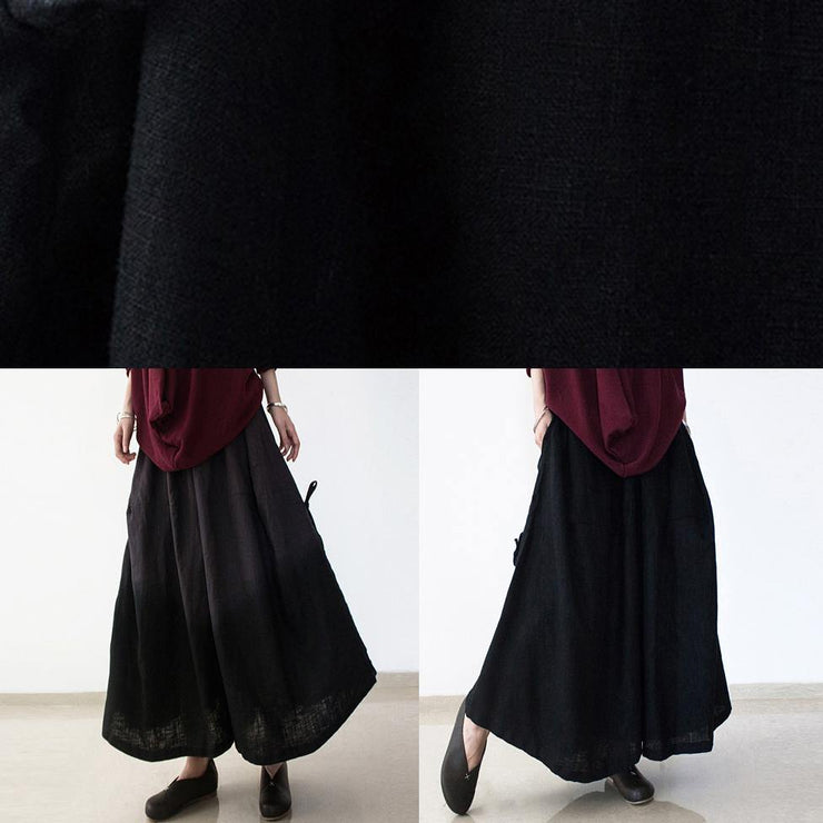 Autumn and winter new drawstring pleated thick wine red pants - SooLinen