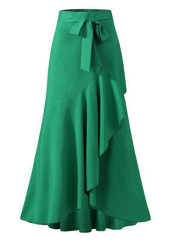 Belt Wrap Hip Fishtail Skirt High Waist Sexy Irregular half length Skirt - SooLinen