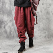 Bohemian Mulberry Pockets Casual Fall Linen Pants