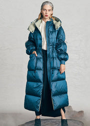 Casual Blue zippered Pockets Winter Duck Down Jacket