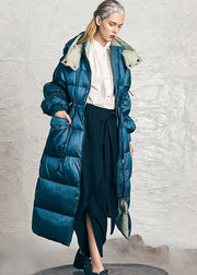 Casual Blue zippered Pockets Winter Duck Down Jacket