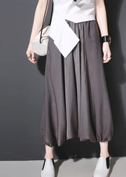 Casual Grey Chiffon lantern Pants Summer - SooLinen