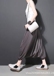 Casual Grey Chiffon lantern Pants Summer - SooLinen