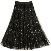 Chic Black Embroideried Sequins tulle Skirts Summer