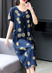 Chic Coffee Dot Cotton Linen Summer Maxi Dresses