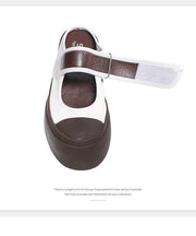 Chocolate Platform Buckle Strap Slide Sandals - SooLinen