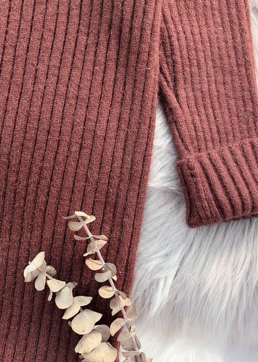 Chunky low high design Sweater high neck dress outfit Quotes chocolate baggy sweater dresses - SooLinen